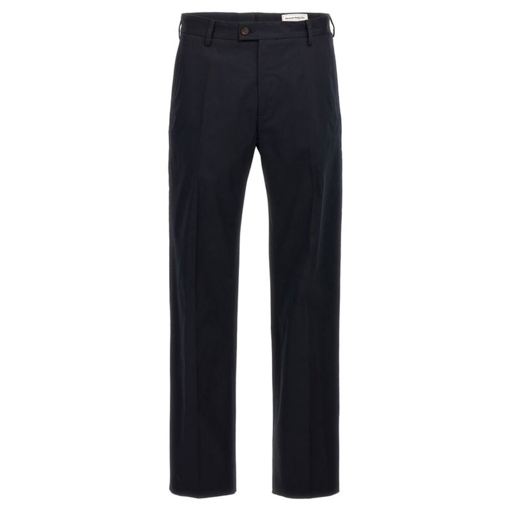 Alexander McQueen Blue Cotton Casual Men's Pants